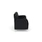 Lesro Siena Lounge Reception 3 Seat Tandem Seating No Center Arms, Brushed Steel, MD Black Upholstery SN3101 - alternate 2